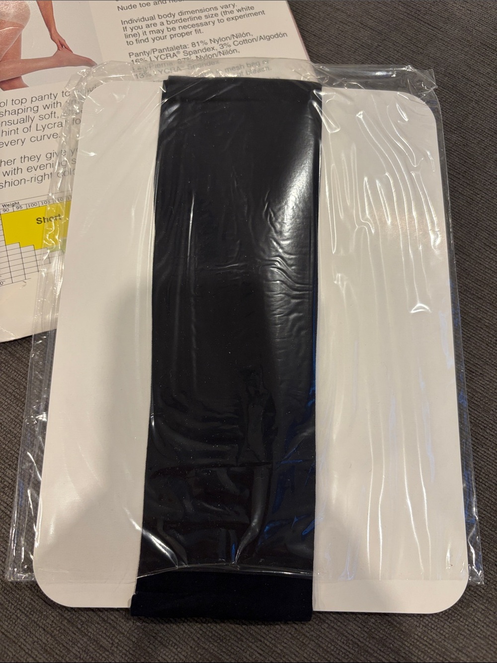 JC Penney Sheer Caress Control Top Pantyhose - Off Black - NEW hosiery stockings - Picture 3 of 3